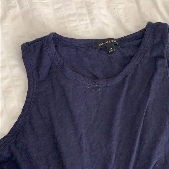 Navy tie back tank - Picture 2 of 3